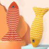 Premium Catnip-Infused Plush Fish & Teaser Wand – Interactive Teething Toy for Kittens