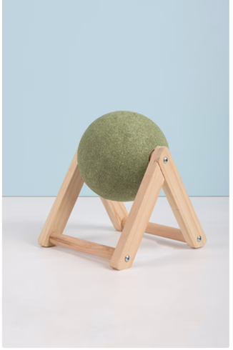 Durable Cat Scratcher Toy Set – Wooden Catnip Ball, Climbing Post & Scratch Board
