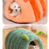 Custom Caterpillar Pet Bed – Winter Warm Enclosed Nest for Cats & Small Dogs, Soft & Non-Slip Design