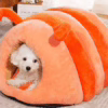 Custom Caterpillar Pet Bed – Winter Warm Enclosed Nest for Cats & Small Dogs, Soft & Non-Slip Design