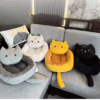 Cute Black Cat Pet Bed – All-Season Cozy Nest with Pillow