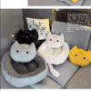 Cute Black Cat Pet Bed – All-Season Cozy Nest with Pillow
