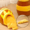 Honey Jar Cat Bed – Cozy Winter Pet Cave Nest for Cats & Kittens | Warm Sleeping Bag-Style Cat House