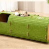 3D Felt Multi-Layer Cat Cave Bed – All-Season Breathable Tree Hollow-Style Pet Nest & Playhouse
