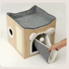Foldable Double-Layer Cat House – Spacious All-Season Pet Villa Bed