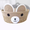 Handwoven Cotton Rope & Straw Cat Basket – All-Season Pet Nest with Washable Cat Scratcher