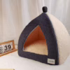 Multi-Functional Triangular Pet Tent – Cozy Cat & Dog Bed with Peak Roof for Medium Dogs