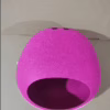 Semi-Enclosed Washable Felt Cat Bed – Breathable All-Season Egg-Shaped Cat House
