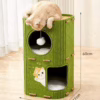 3D Felt Multi-Layer Cat Cave Bed – All-Season Breathable Tree Hollow-Style Pet Nest & Playhouse