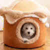 Ice Cream House Pet Bed – Cute Princess-Style Cat & Dog Nest for Fall and Winter, Fun and Warm Design