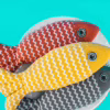 Premium Catnip-Infused Plush Fish & Teaser Wand – Interactive Teething Toy for Kittens