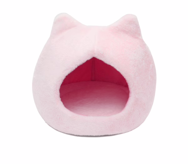 Cute Bunny-Fur Cat House – Warm & Creative Pet Bed for Cats