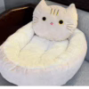 Cute Black Cat Pet Bed – All-Season Cozy Nest with Pillow