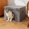 Enclosed Summer Cooling Cat Bed – All-Season Ice Pad House for Pets