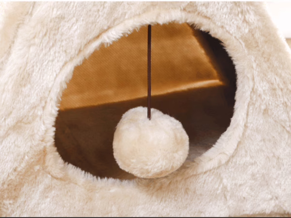 f35e1c0d9922ad96545e642e47a3d59 Foldable Cat Tent with Sisal Scratcher – Triangle Cat Bed & Interactive Toy