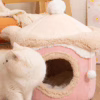Ice Cream House Pet Bed – Cute Princess-Style Cat & Dog Nest for Fall and Winter, Fun and Warm Design