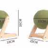 Durable Cat Scratcher Toy Set – Wooden Catnip Ball, Climbing Post & Scratch Board