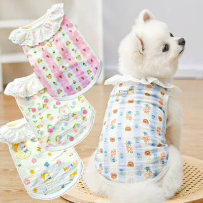 Summer Cotton Pet Vest for Dogs & Cats – Breathable, Lightweight, Leash-Friendly