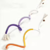 Natural Gall Fruit Cat Teething Toy – Quiet, Chewable Rope & Teaser Stick for Self-Play