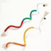Natural Gall Fruit Cat Teething Toy – Quiet, Chewable Rope & Teaser Stick for Self-Play