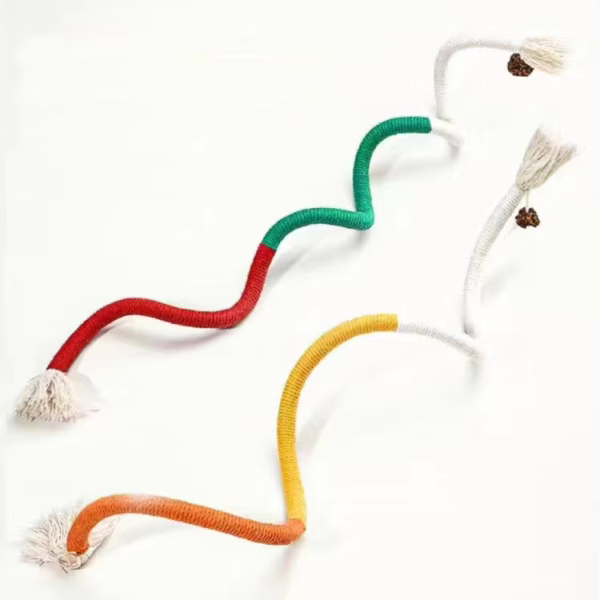 主图-11 Natural Gall Fruit Cat Teething Toy – Quiet, Chewable Rope & Teaser Stick for Self-Play