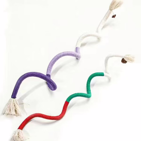 主图-12 Natural Gall Fruit Cat Teething Toy – Quiet, Chewable Rope & Teaser Stick for Self-Play
