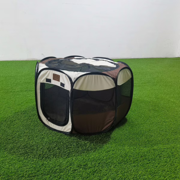 Foldable Pet Tent Playpen – Extra-Large Octagonal Cat Enclosure for Indoor Use, All-Season Cat House & Maternity Nest