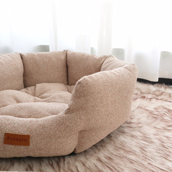 Double Pearl Shell Pet Bed – Thickened Winter Dog & Cat Nest for Deep Sleep, Custom Cozy Cushion