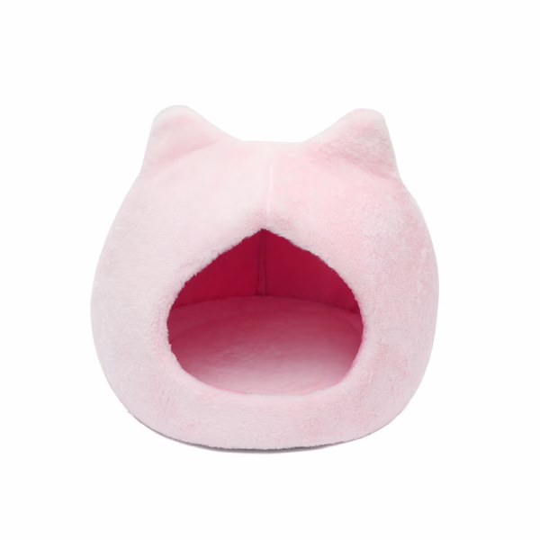 Cute Bunny-Fur Cat House – Warm & Creative Pet Bed for Cats
