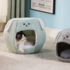 All-Season Warm Bench Pet Bed – Semi-Enclosed Nest for Cats & Dogs