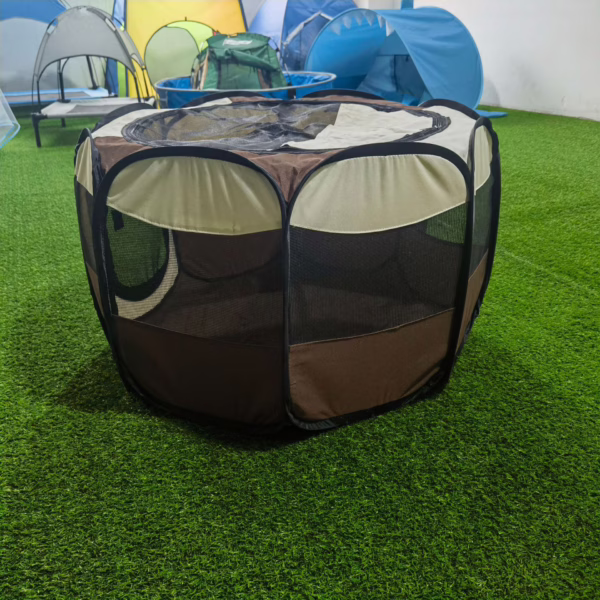 Foldable Pet Tent Playpen – Extra-Large Octagonal Cat Enclosure for Indoor Use, All-Season Cat House & Maternity Nest