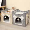 Foldable Double-Layer Cat House – Spacious All-Season Pet Villa Bed