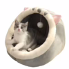 All-Season Warm Pet Bed – Removable Washable Enclosed Cat  Nest