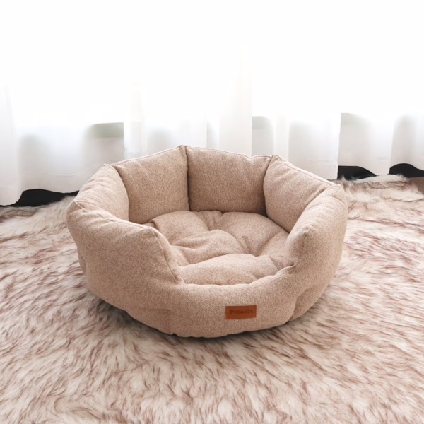 Double Pearl Shell Pet Bed – Thickened Winter Dog & Cat Nest for Deep Sleep, Custom Cozy Cushion