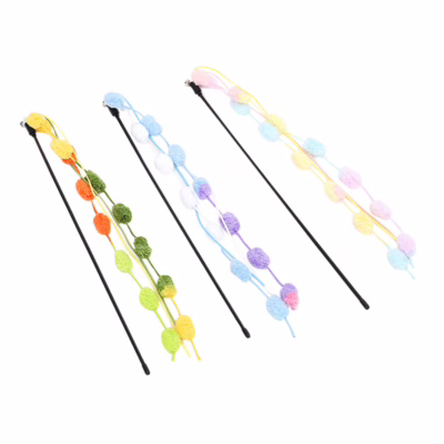 Interactive Long Teasing Wand with Bell – Bite-Resistant Toy for Cats & Kittens