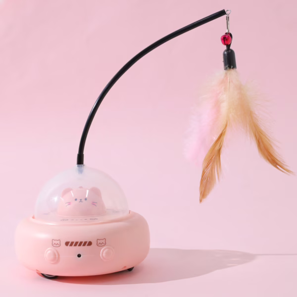 主图-7 Intelligent Motion Cat Laser Toy – Auto Infrared Light Car with Teaser Wand for Solo Play