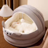 All-Season Cat Cradle Bed – Semi-Enclosed Pet House for Cats