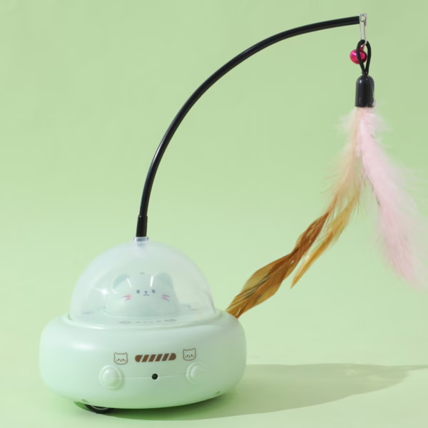 主图-8 Intelligent Motion Cat Laser Toy – Auto Infrared Light Car with Teaser Wand for Solo Play