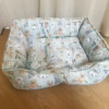 Adorable Dog Print Pet Bed: Soft Cushion for Furry Friends
