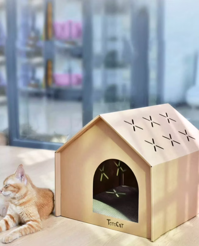 Cardboard Cat Cottage - Stylish & Functional Pet Home