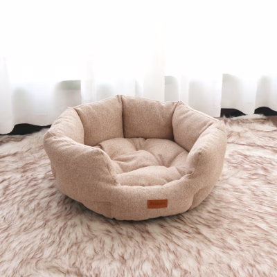 Double Pearl Shell Pet Bed – Thickened Winter Dog & Cat Nest for Deep Sleep, Custom Cozy Cushion