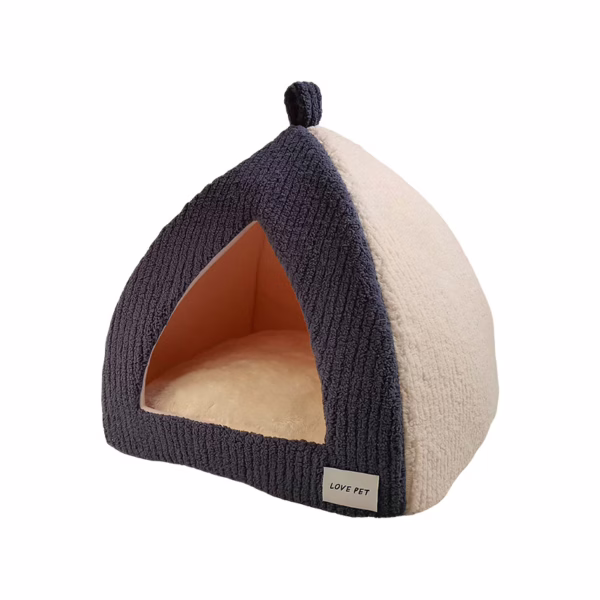 Multi-Functional Triangular Pet Tent – Cozy Cat & Dog Bed with Peak Roof for Medium Dogs