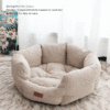 Double Pearl Shell Pet Bed – Thickened Winter Dog & Cat Nest for Deep Sleep, Custom Cozy Cushion