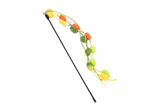 详情-13 Interactive Long Teasing Wand with Bell – Bite-Resistant Toy for Cats & Kittens