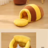 Honey Jar Cat Bed – Cozy Winter Pet Cave Nest for Cats & Kittens | Warm Sleeping Bag-Style Cat House