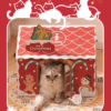 Christmas-Themed Foldable Cardboard Cat House – Eco-Friendly Creative Paper Pet Bed with Scratcher for Cross-Border Trade