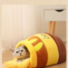 Honey Jar Cat Bed – Cozy Winter Pet Cave Nest for Cats & Kittens | Warm Sleeping Bag-Style Cat House