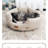 Double Pearl Shell Pet Bed – Thickened Winter Dog & Cat Nest for Deep Sleep, Custom Cozy Cushion