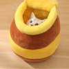 Honey Jar Cat Bed – Cozy Winter Pet Cave Nest for Cats & Kittens | Warm Sleeping Bag-Style Cat House