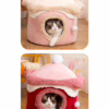 Ice Cream House Pet Bed – Cute Princess-Style Cat & Dog Nest for Fall and Winter, Fun and Warm Design
